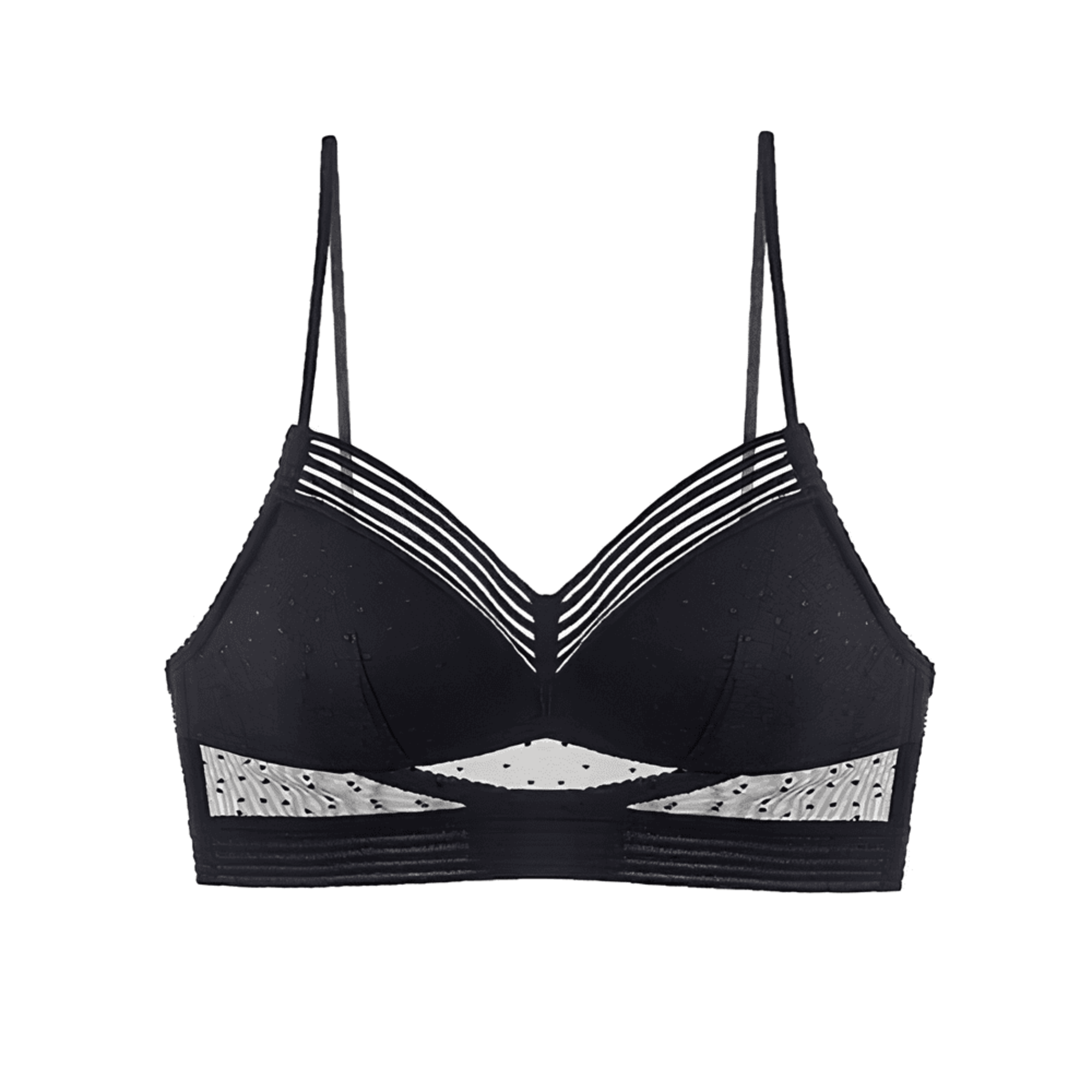 Half triangle bra