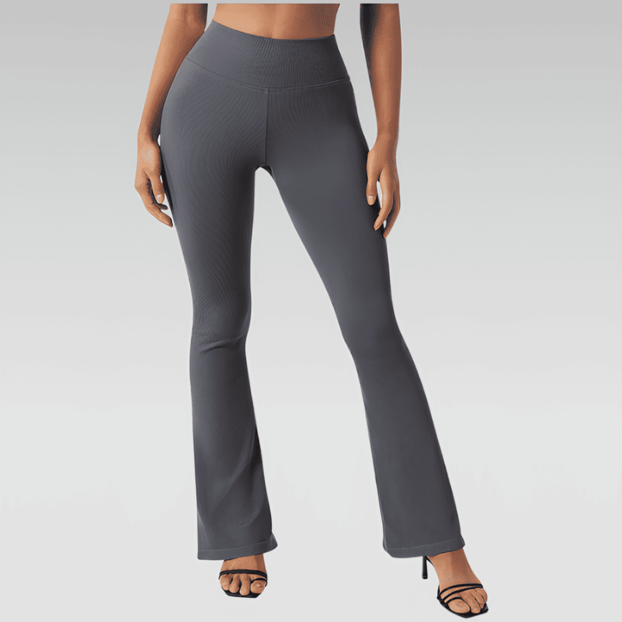 Ribbed flare legging