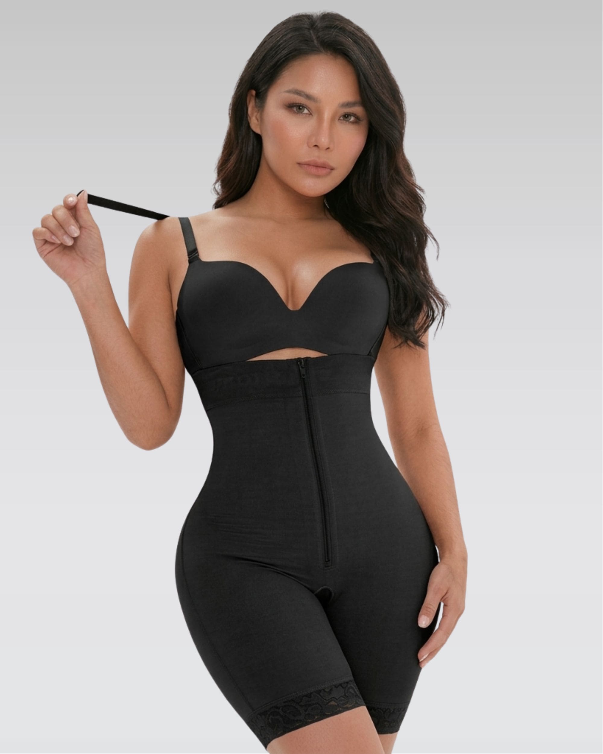 Underbust zip sculpt bodysuit