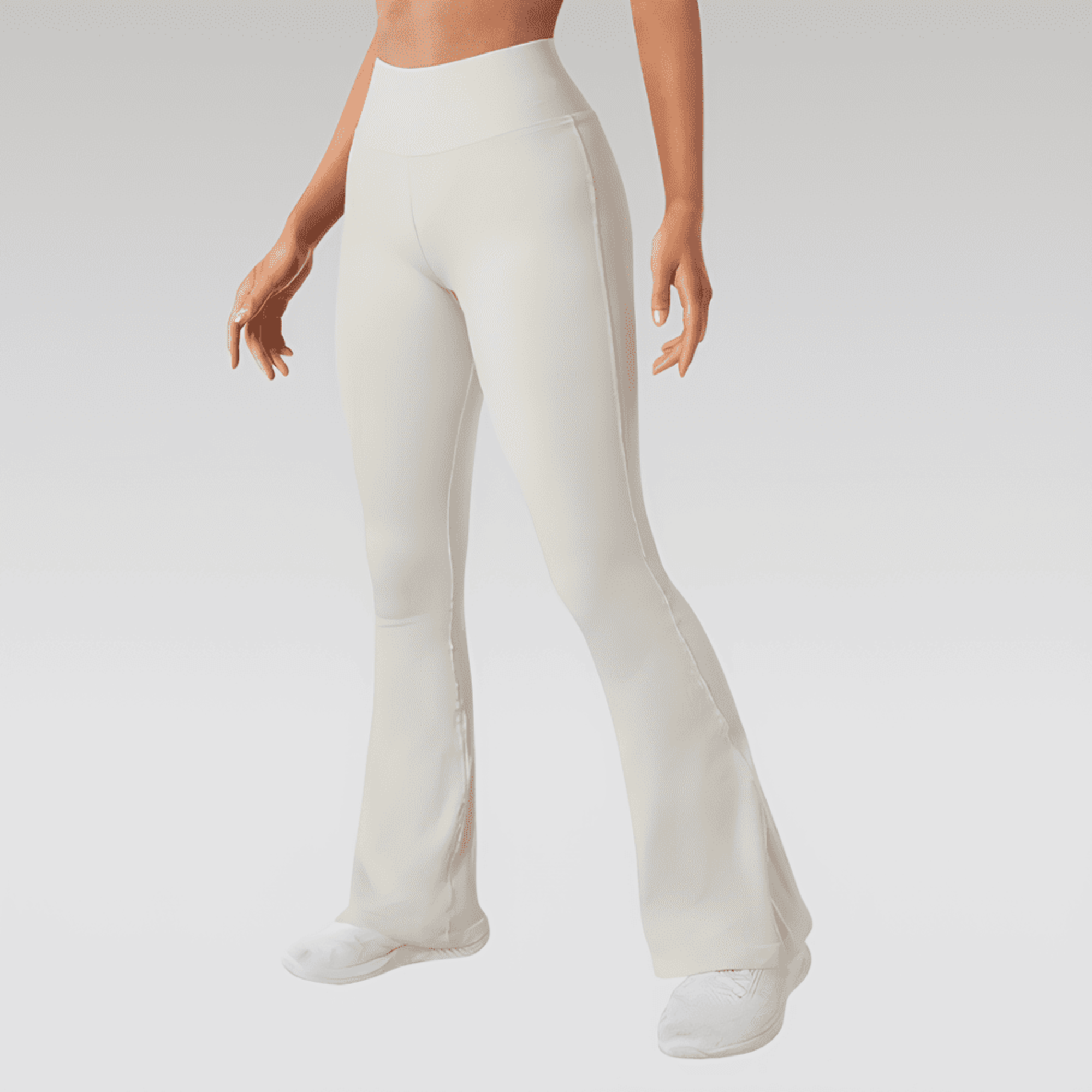 Ribbed flare legging