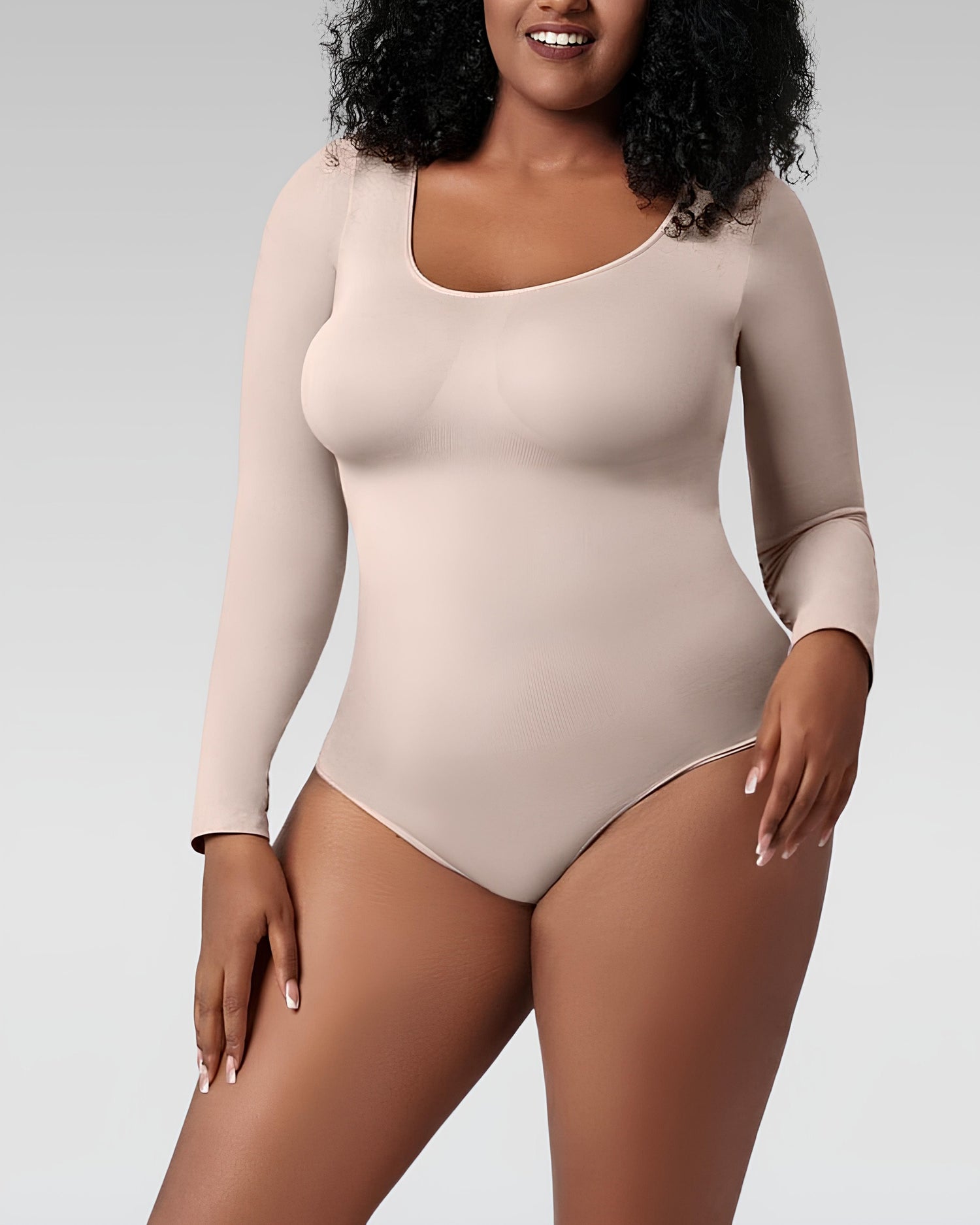 Long sleeve sculpting bodysuit