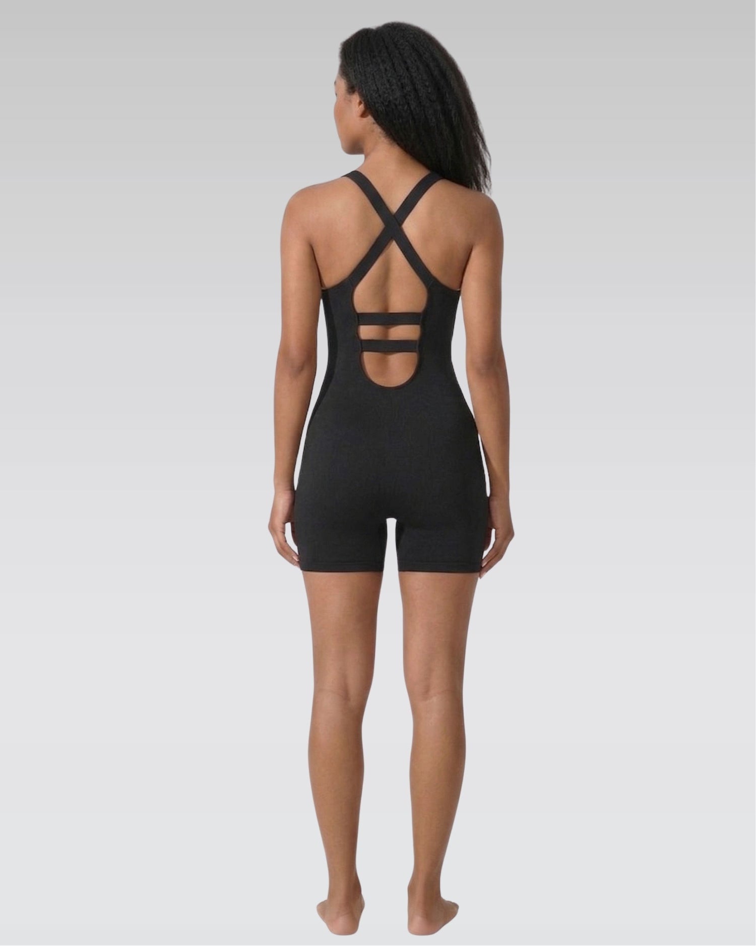 Second skin open-back romper