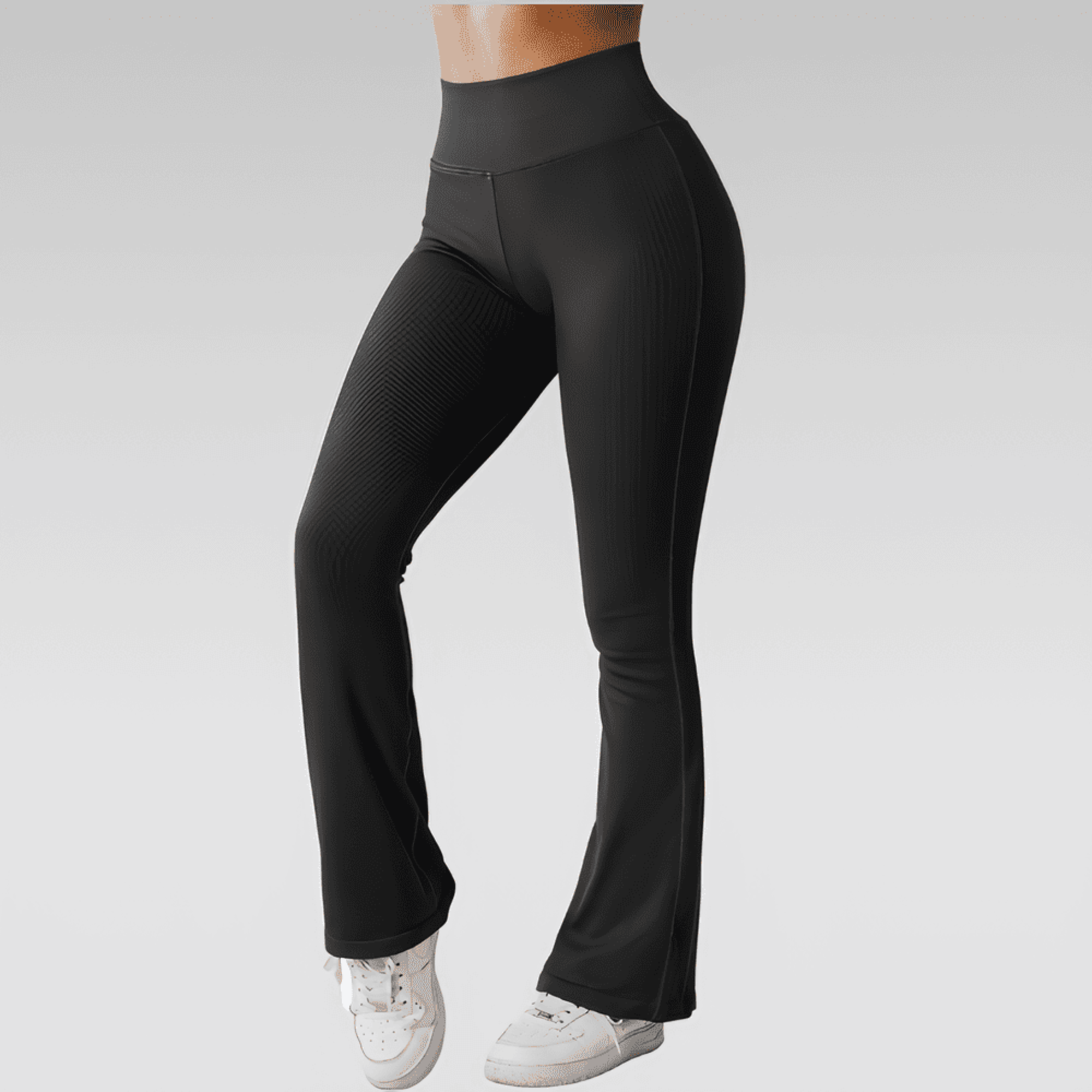 Ribbed flare legging
