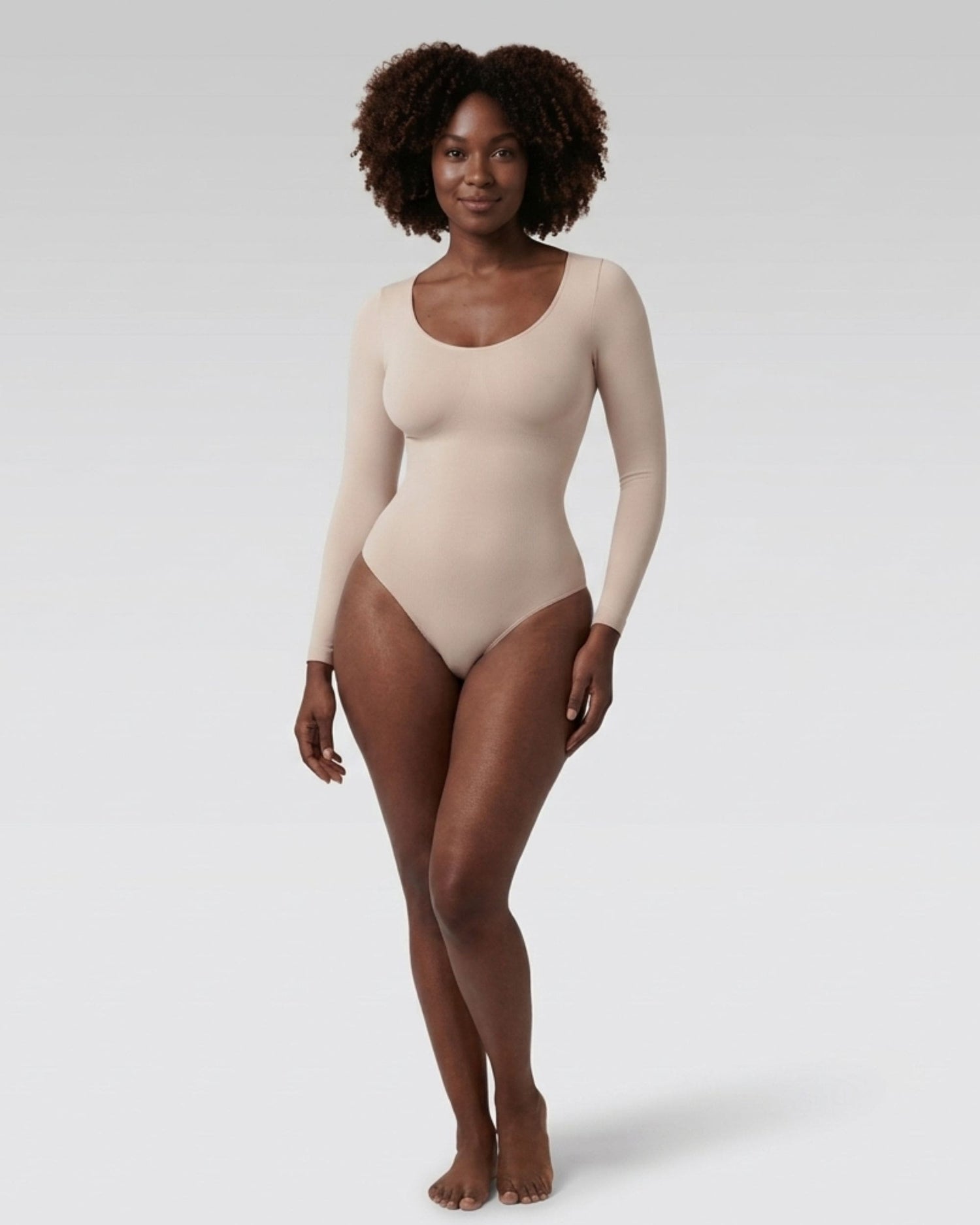 Long sleeve sculpting bodysuit