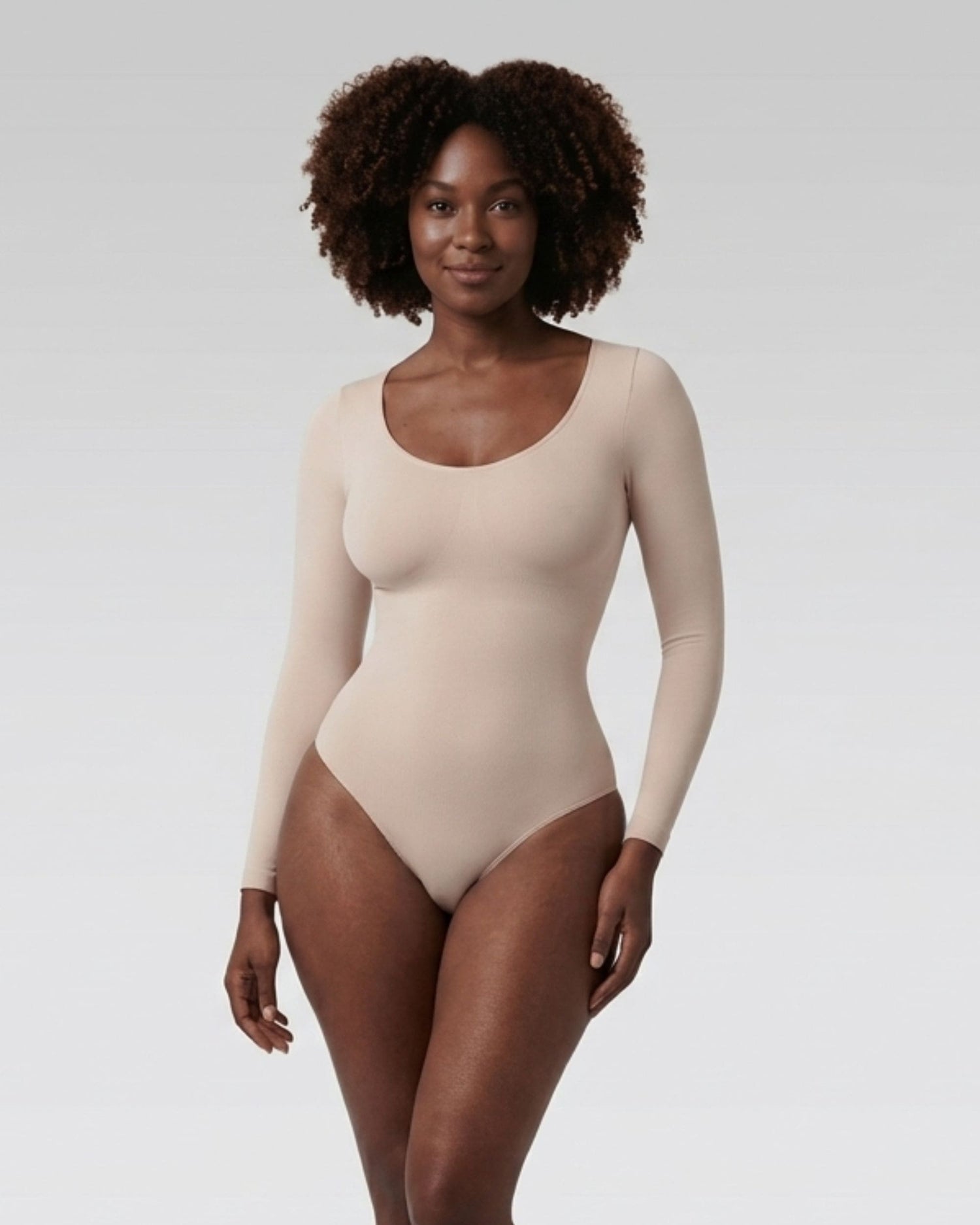 Long sleeve sculpting bodysuit