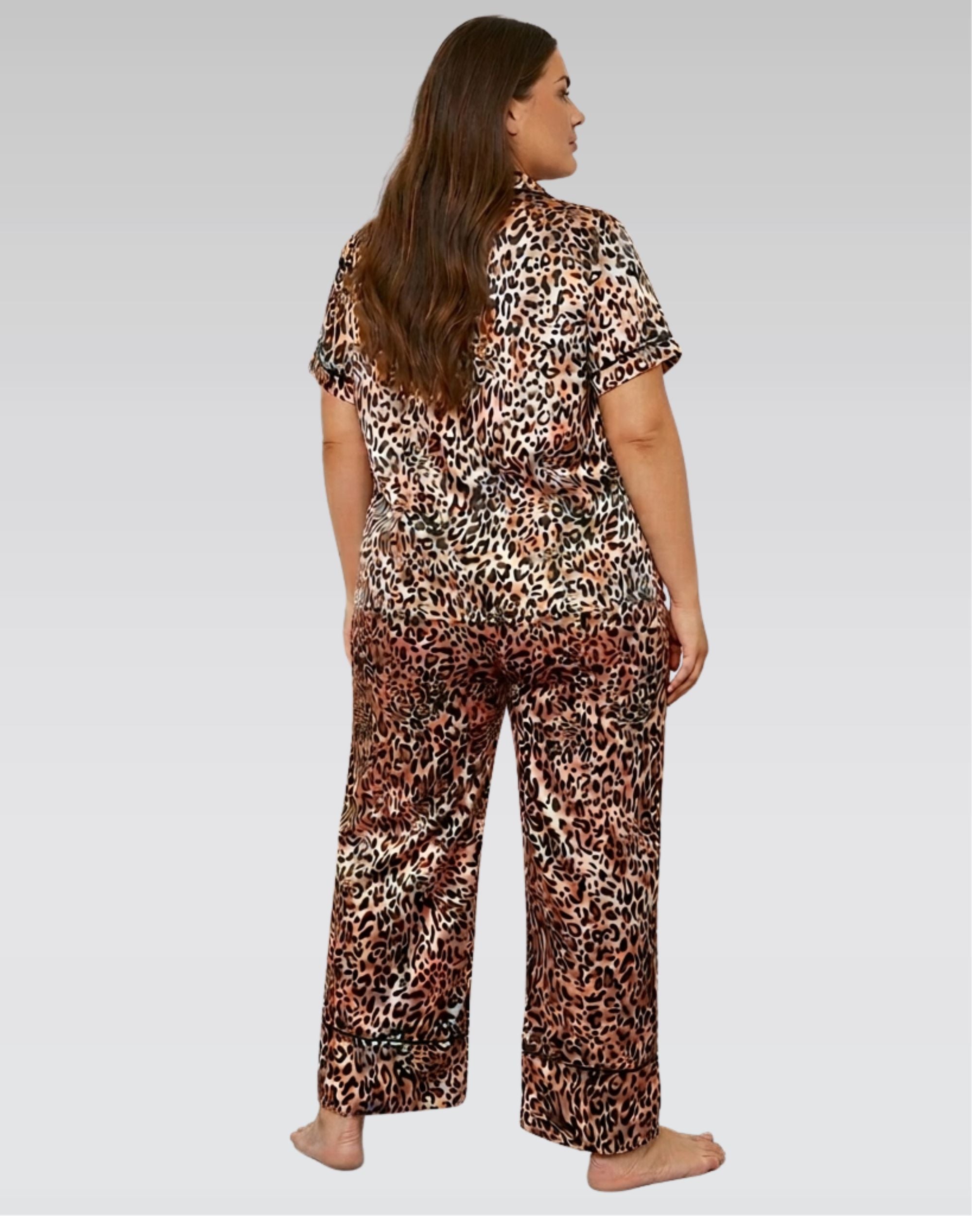 Plus size leopard pajama