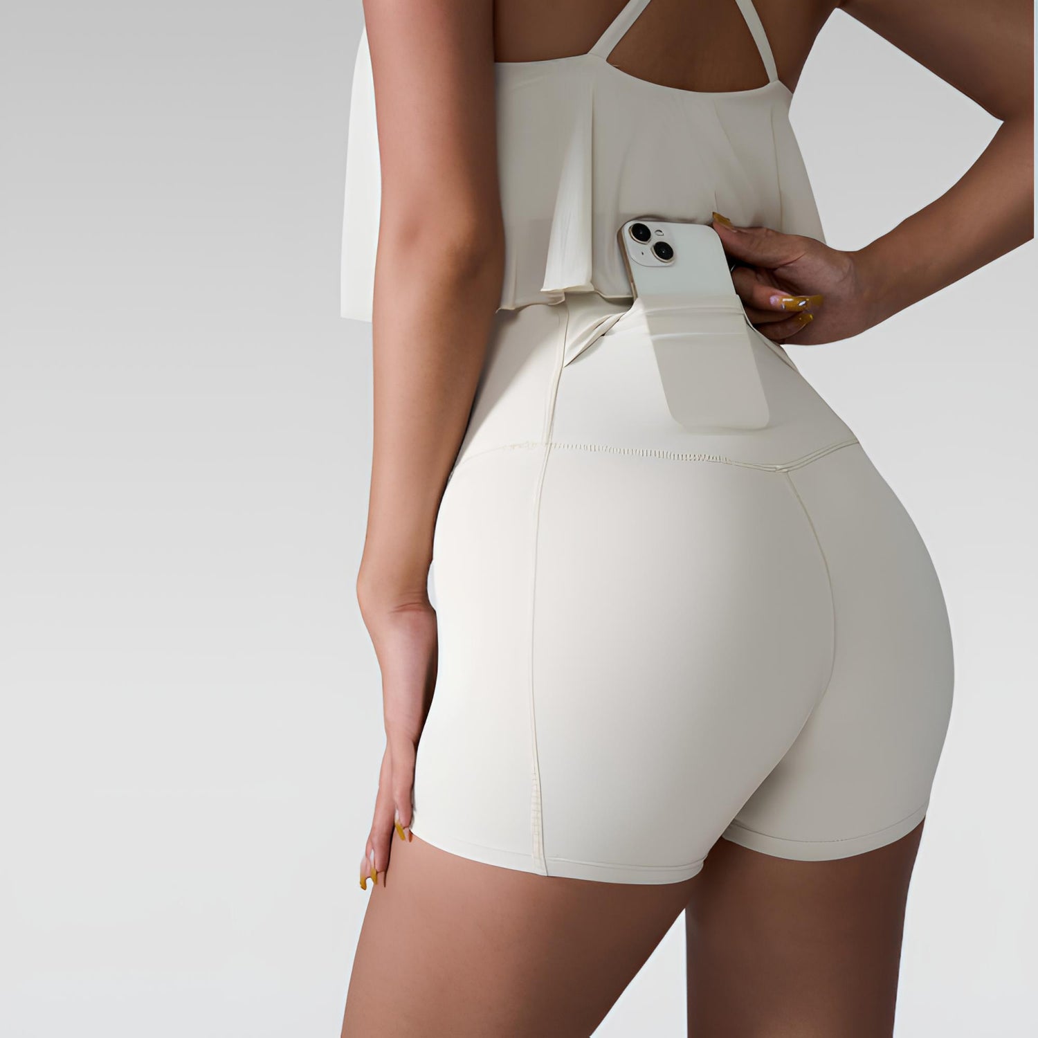 High waist active shorts