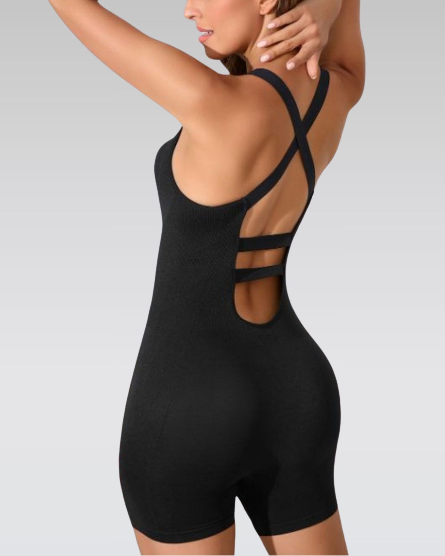 Second skin open-back romper