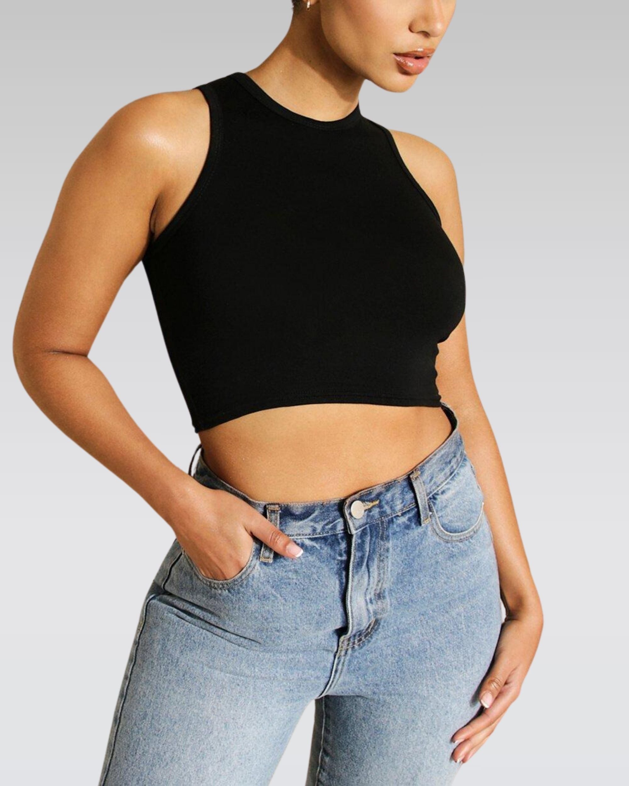 Round neck active tank