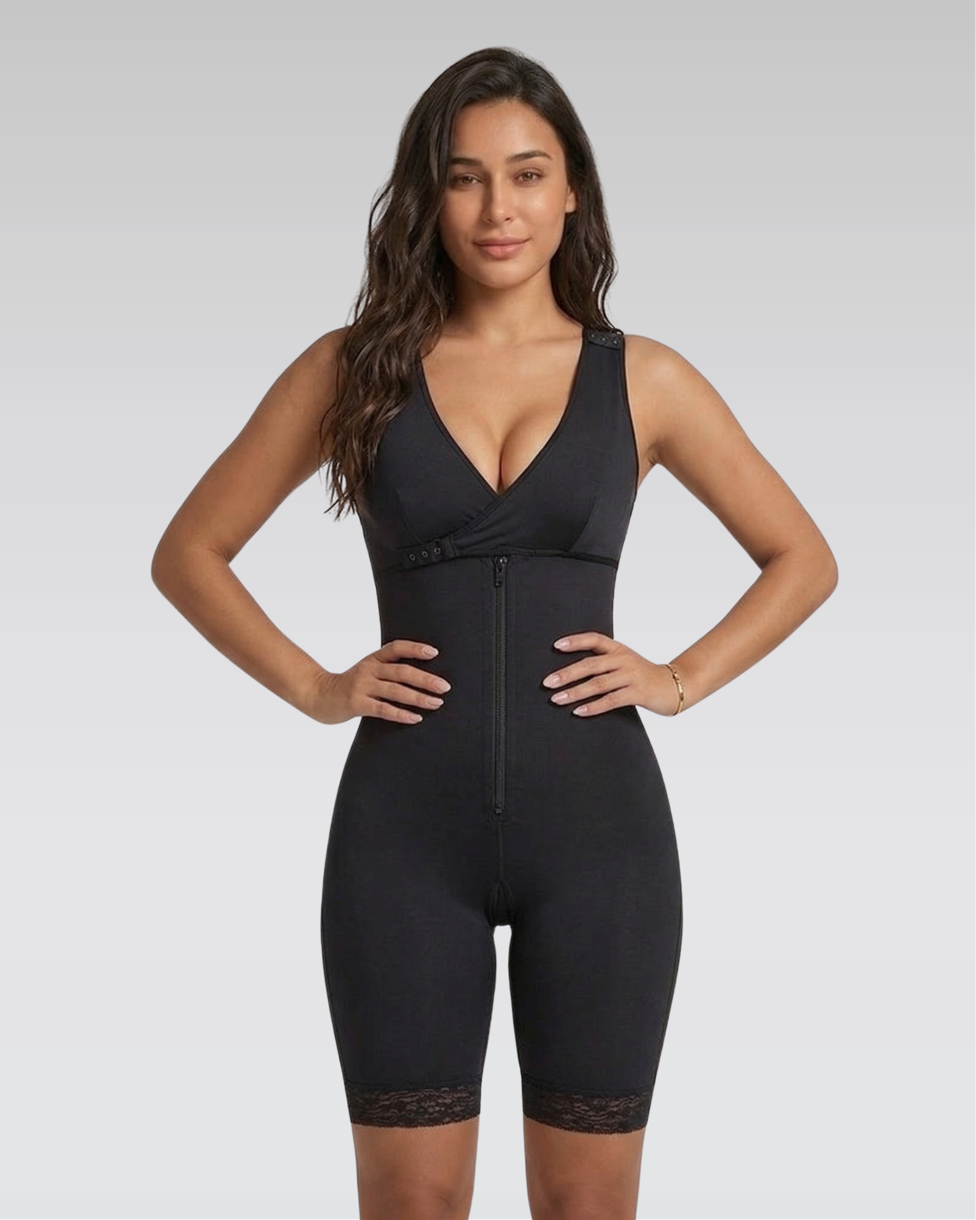 Zip-front sculpt bodysuit