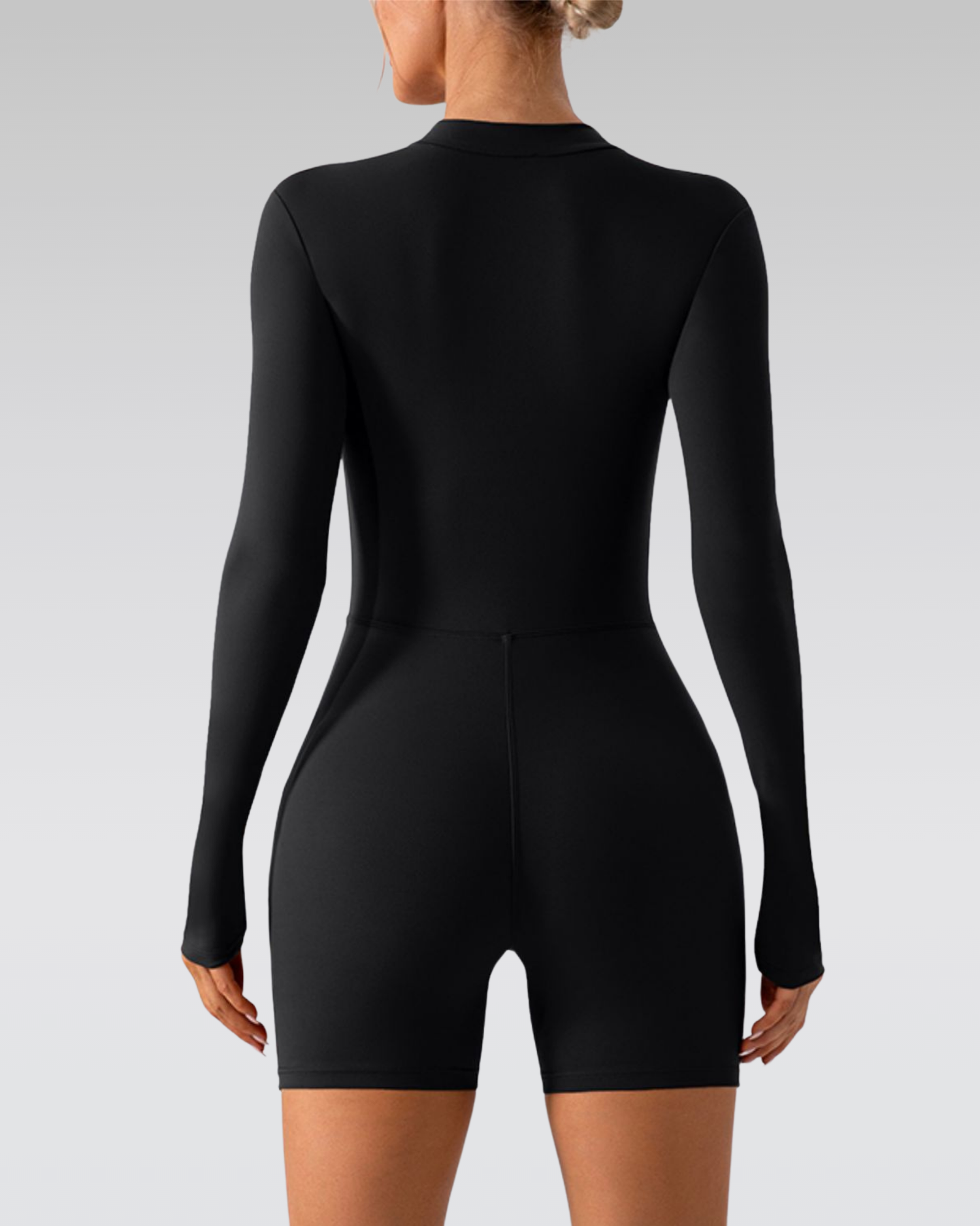 Half-zip sculpt romper