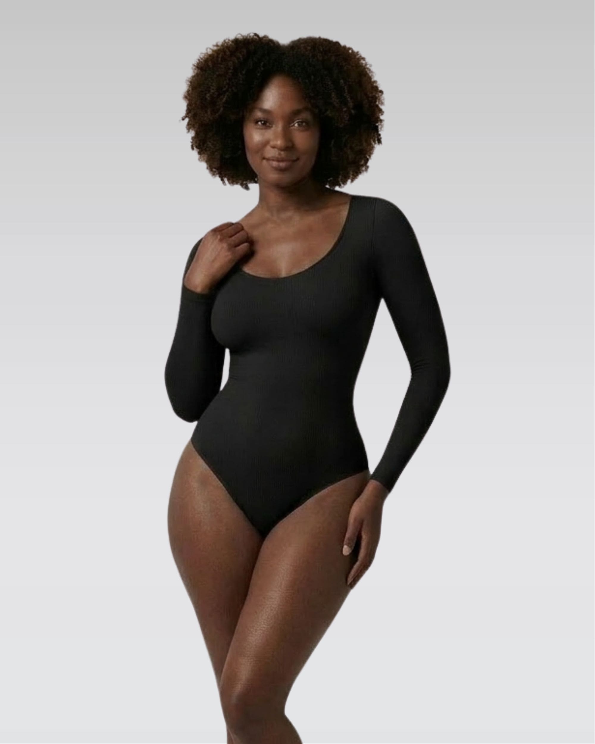 Long sleeve sculpting bodysuit