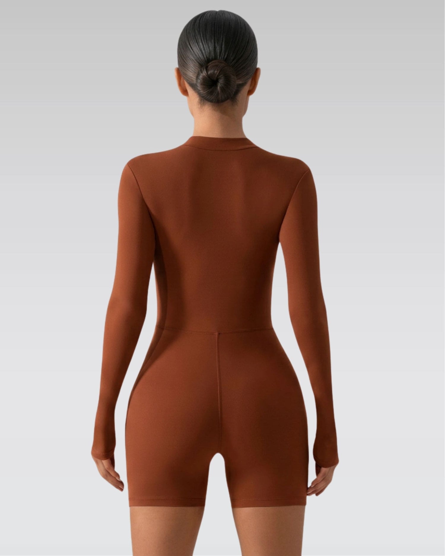Half-zip sculpt romper